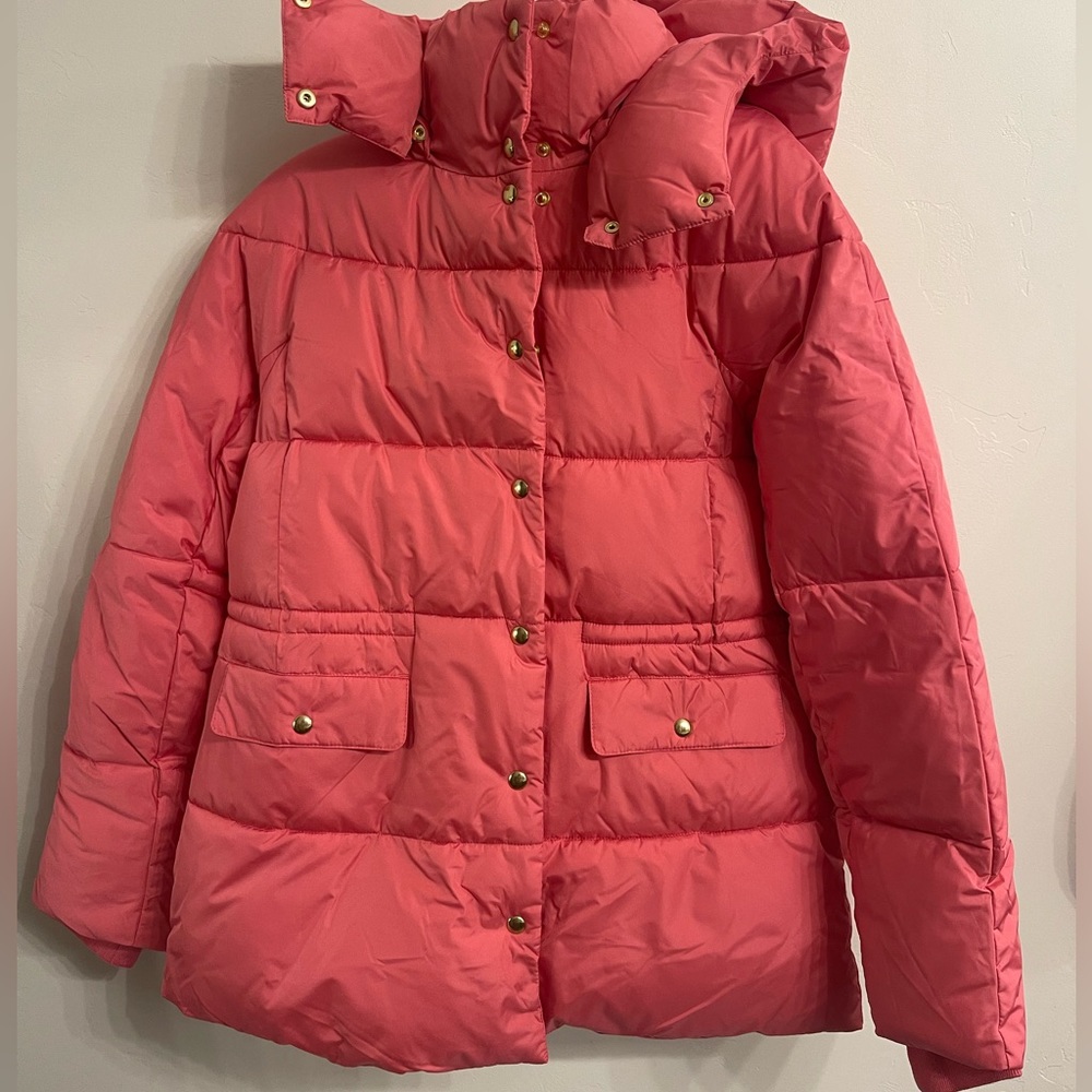 J. Crew TALL NEW CHATEAU PUFFER COAT - Pink - Medium